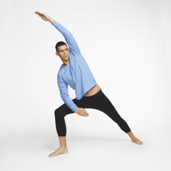 BRAND NEW men Nike nike yoga infinalon 3/4 tights size M & L (one pocket) - Picture 3 of 9